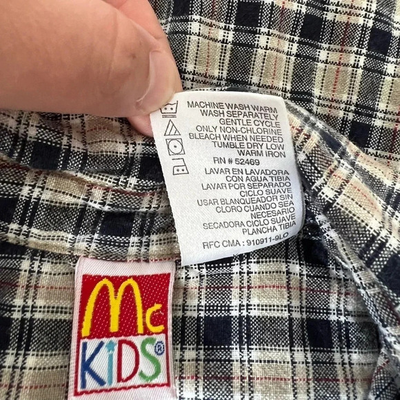 McKids  Plaid Button Down | Neutral | 18M - Picture 4 of 5
